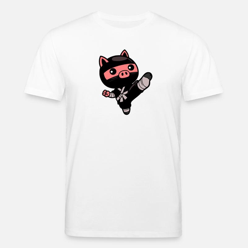 Ninja-Schwein - Stanley/Stella Unisex Bio-T-Shirt CREATOR  - Weiß