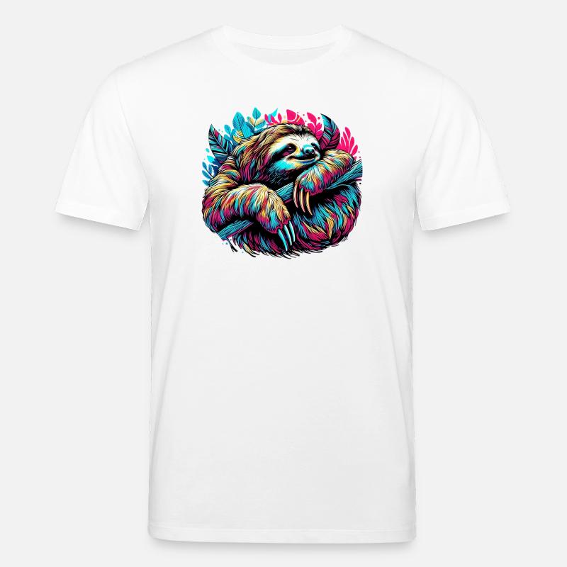 Faultier - Stanley/Stella Unisex Bio-T-Shirt CREATOR  - Weiß