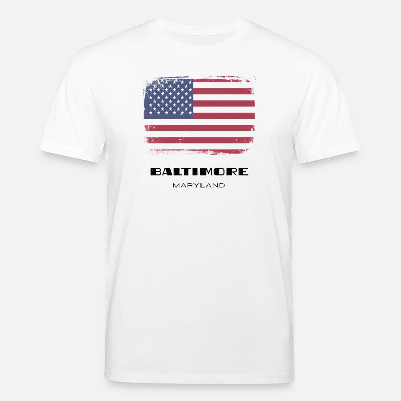 Baltimore, Maryland, USA - Stanley/Stella Unisex Bio-T-Shirt CREATOR  - Weiß