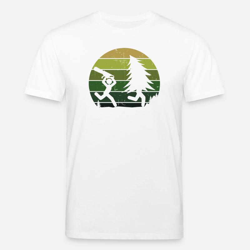 Arbre bûcheron sciure sciure bois bois - T-shirt bio CREATOR Stanley/Stella Unisexe - blanc