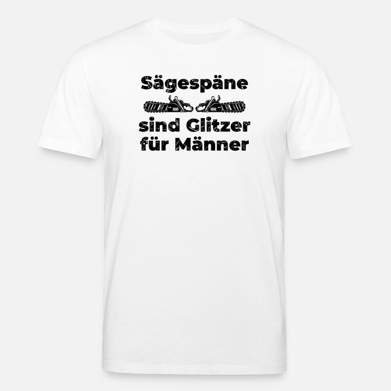 Scie bûcheron sciure déclaration boiseries - T-shirt bio CREATOR Stanley/Stella Unisexe - blanc