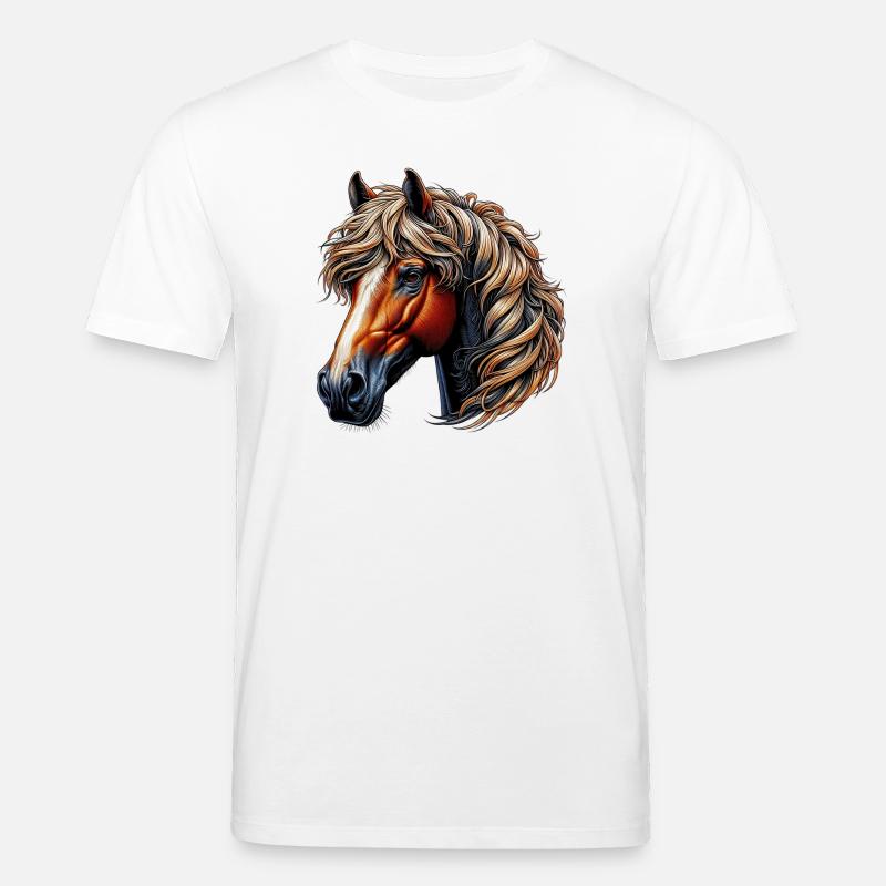 Cheval - T-shirt bio CREATOR Stanley/Stella Unisexe - blanc