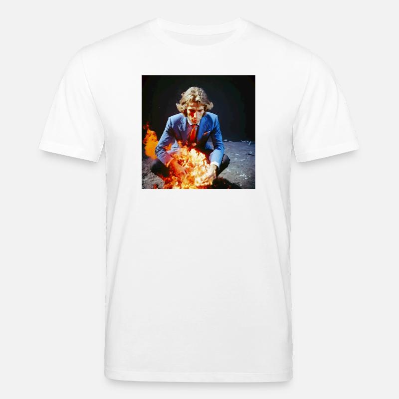 Der Burning Man 02 - Stanley/Stella Unisex Bio-T-Shirt CREATOR  - Weiß