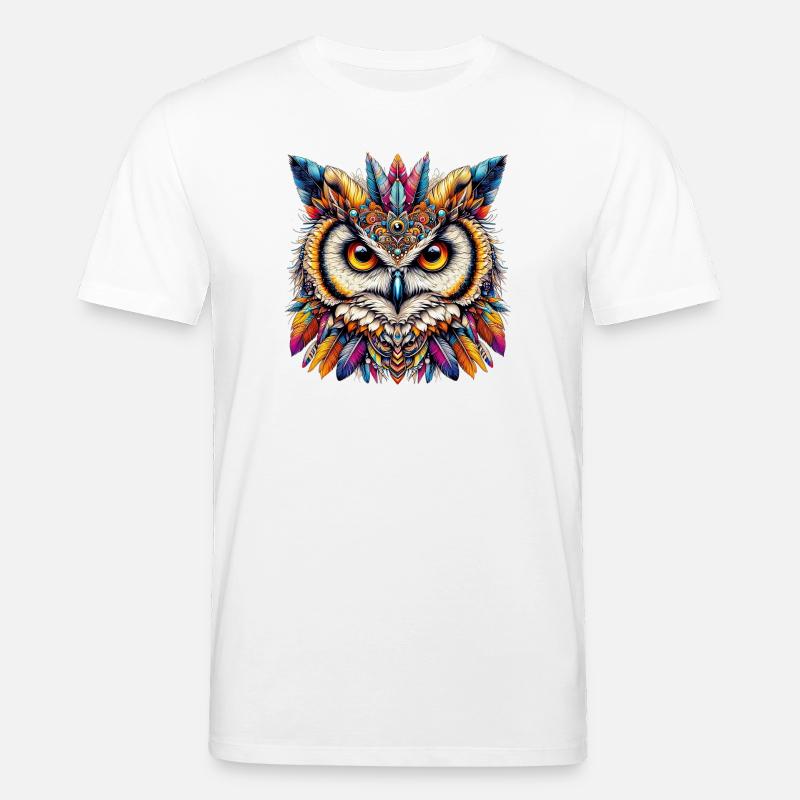 Eule - Stanley/Stella Unisex Bio-T-Shirt CREATOR  - Weiß