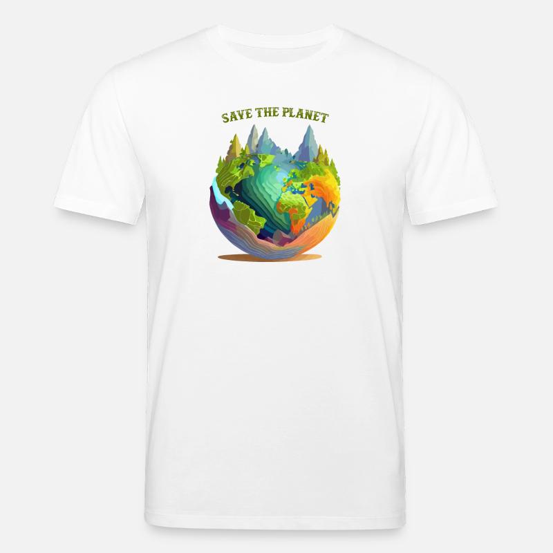 Rette den Planeten - Stanley/Stella Unisex Bio-T-Shirt CREATOR  - Weiß