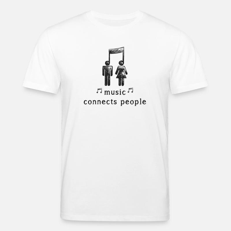 Music Connects People Minimal Statement - Stanley/Stella Unisex Bio-T-Shirt CREATOR  - Weiß