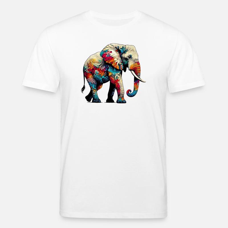 Elefant - Stanley/Stella Unisex Bio-T-Shirt CREATOR  - Weiß