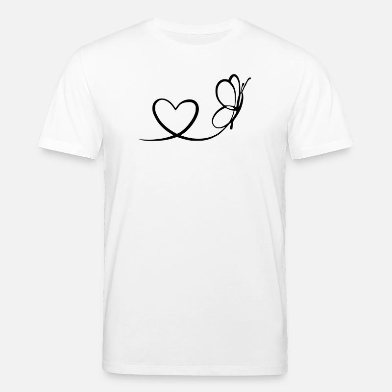 Schmetterling mit Herz - Stanley/Stella Unisex Bio-T-Shirt CREATOR  - Weiß