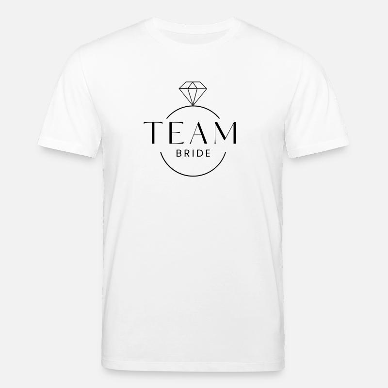 Team Bride Diamant-Ring personalisierbar - Stanley/Stella Unisex Bio-T-Shirt CREATOR  - Weiß