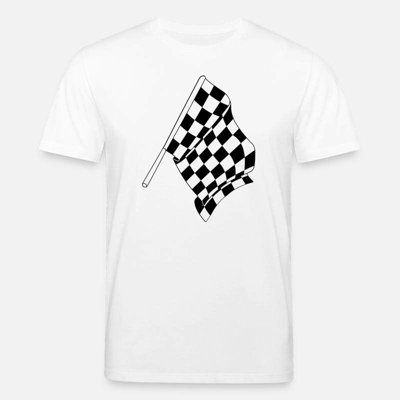 Drapeau de la course automobile - T-shirt bio CREATOR Stanley/Stella Unisexe - blanc