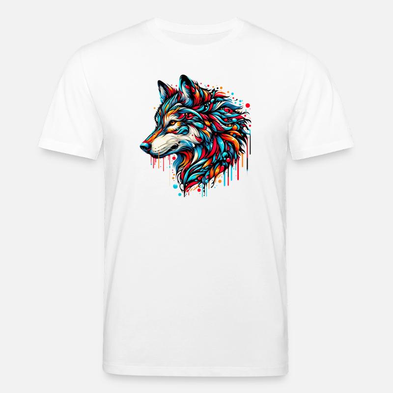Wolf - Stanley/Stella CREATOR Unisex Organic T-Shirt - white