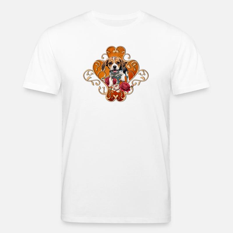 Mignon petit Beagle. - T-shirt bio CREATOR Stanley/Stella Unisexe - blanc