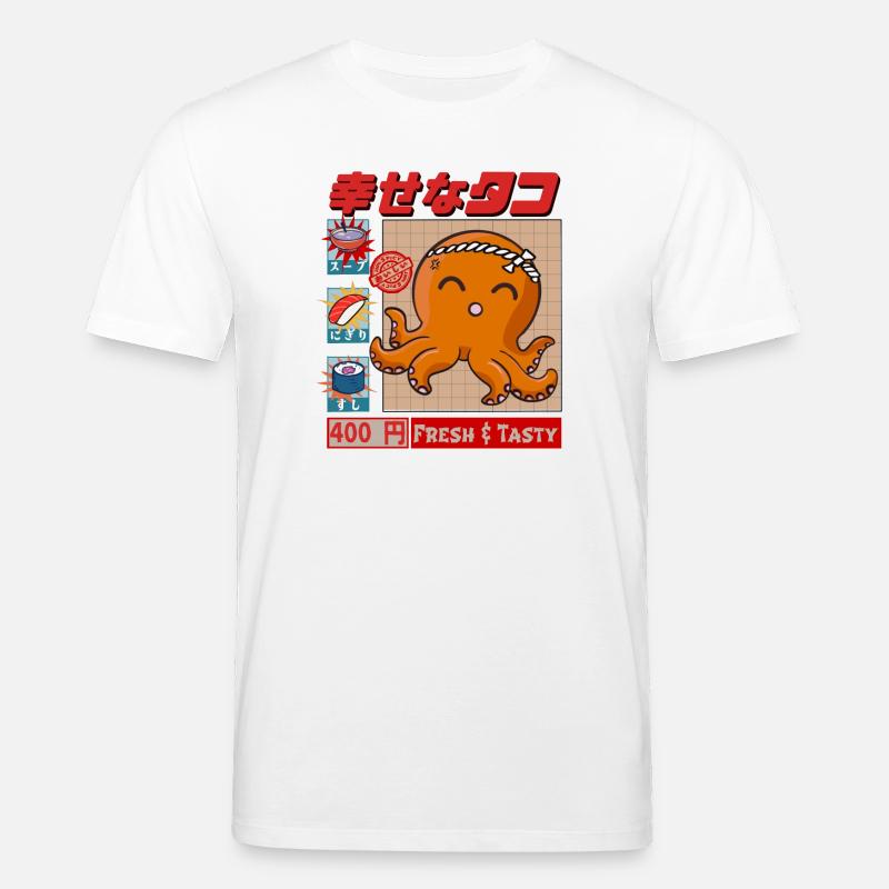 Happy Squid - Fresh & tasty - Stanley/Stella Unisex Bio-T-Shirt CREATOR  - Weiß