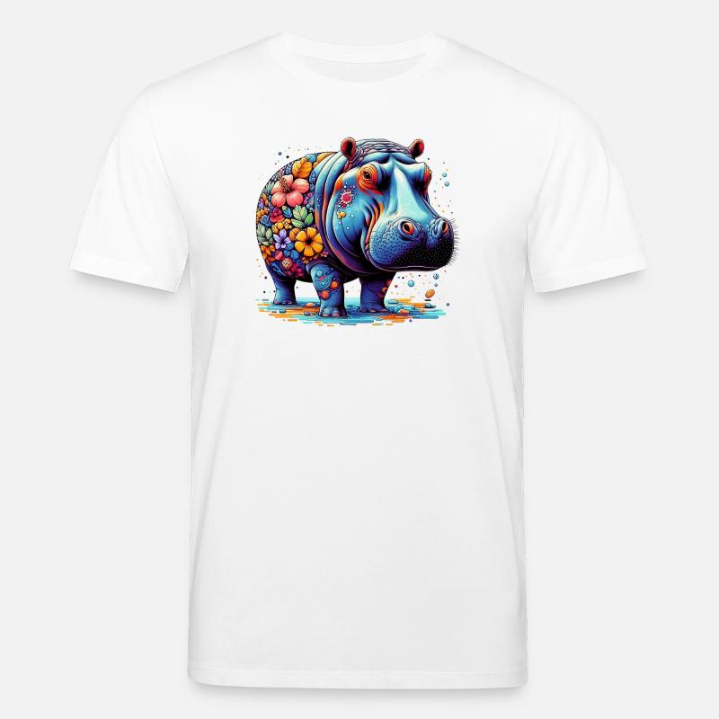 Nilpferd - Stanley/Stella Unisex Bio-T-Shirt CREATOR  - Weiß