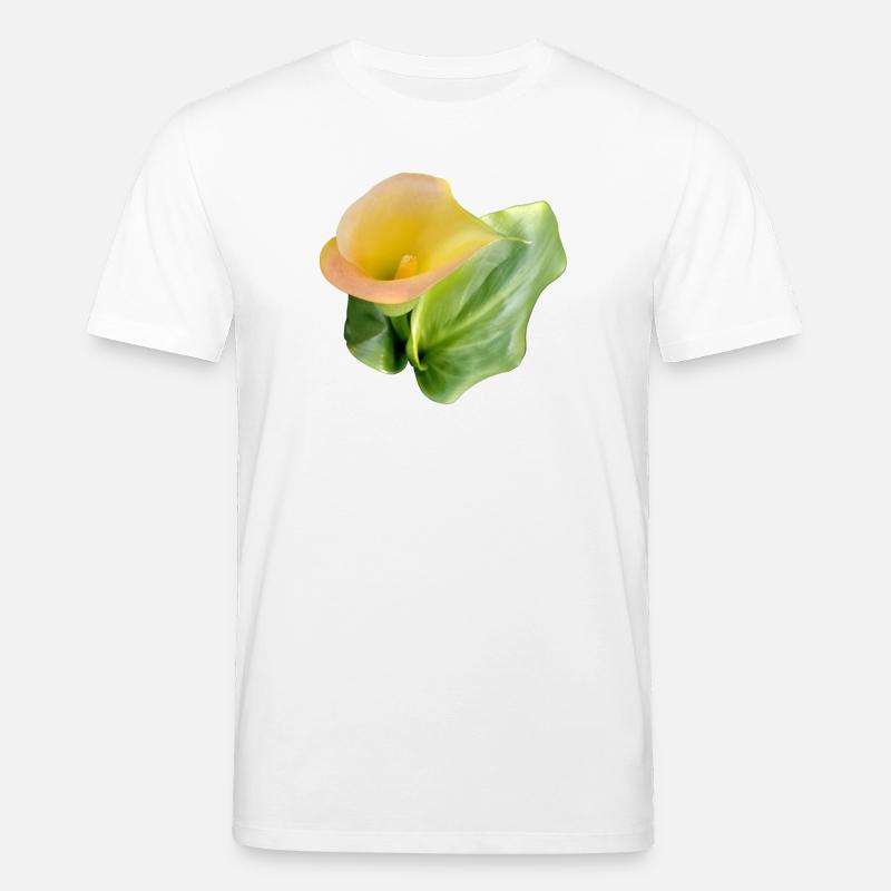 LYS CALLA JAUNE - T-shirt bio CREATOR Stanley/Stella Unisexe - blanc