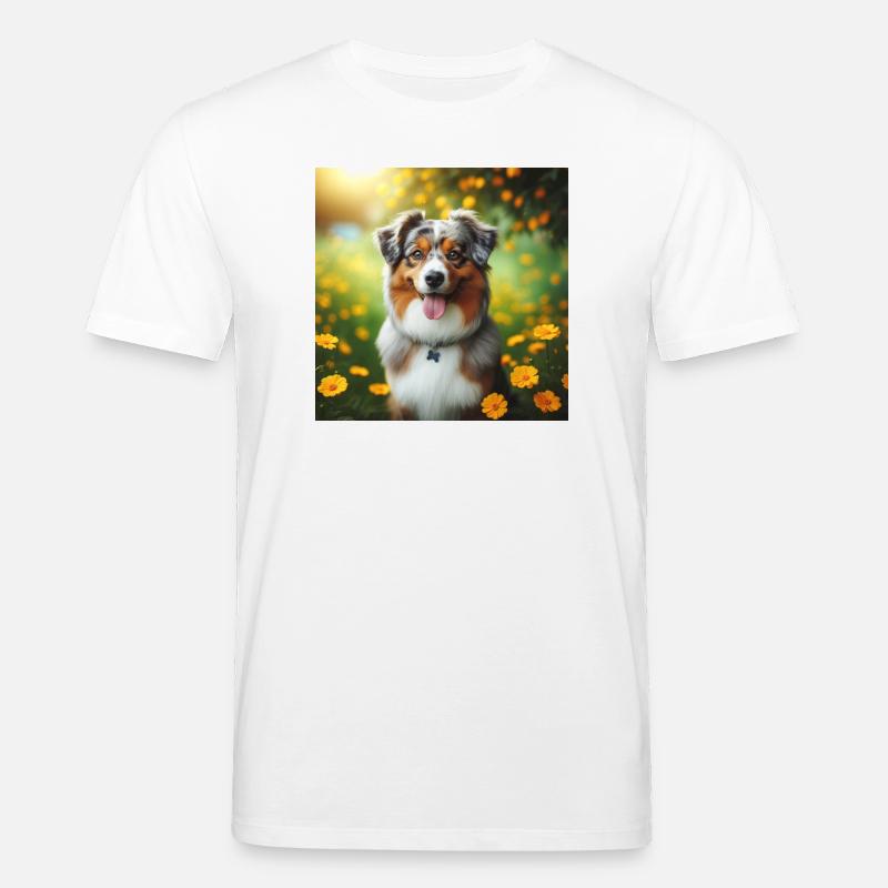 Australischer Schäferhund - Stanley/Stella Unisex Bio-T-Shirt CREATOR  - Weiß
