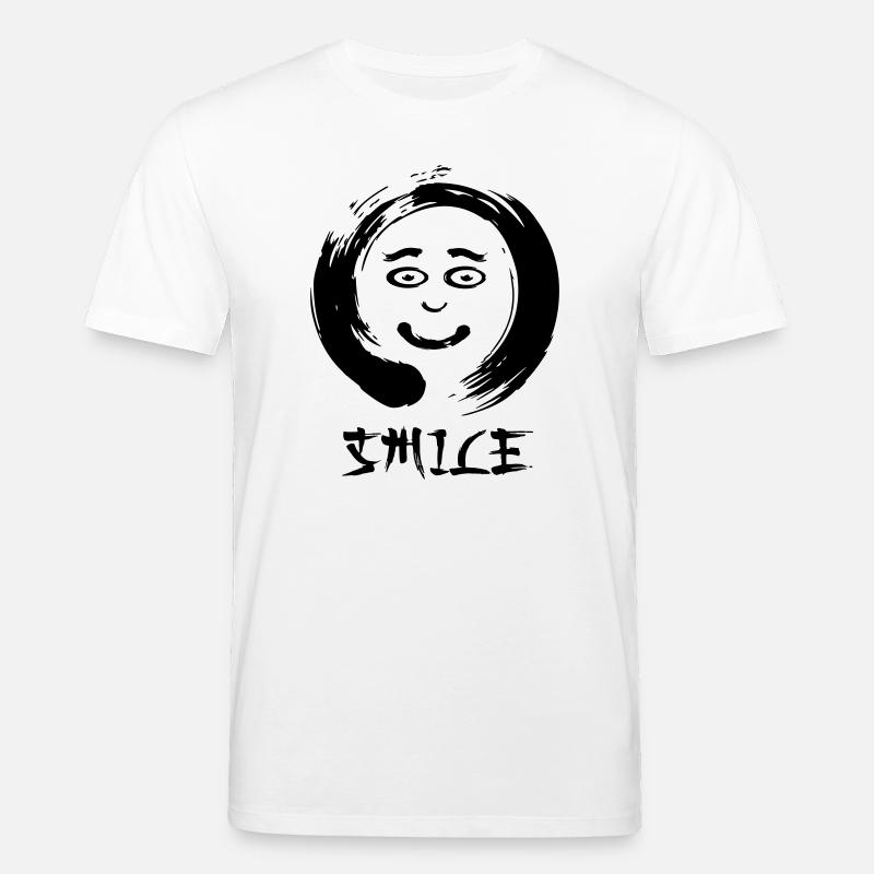 Enzo zen smiley Ensie Smile - T-shirt bio CREATOR Stanley/Stella Unisexe - blanc