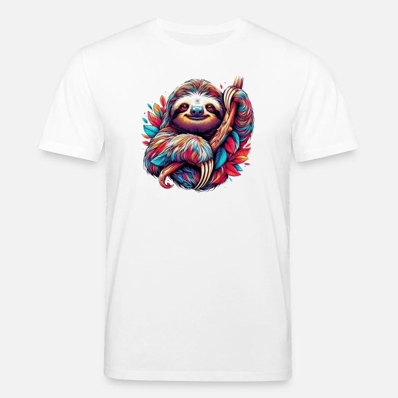 Faultier - Stanley/Stella Unisex Bio-T-Shirt CREATOR - Weiß