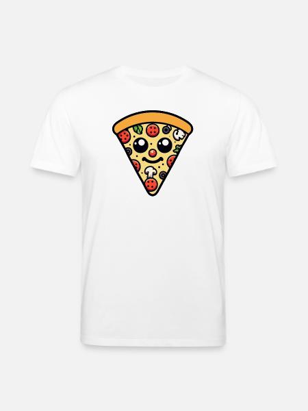 Peppy Pepperoni: The Happy Slice - Stanley/Stella CREATOR Unisex Organic T-Shirt - white