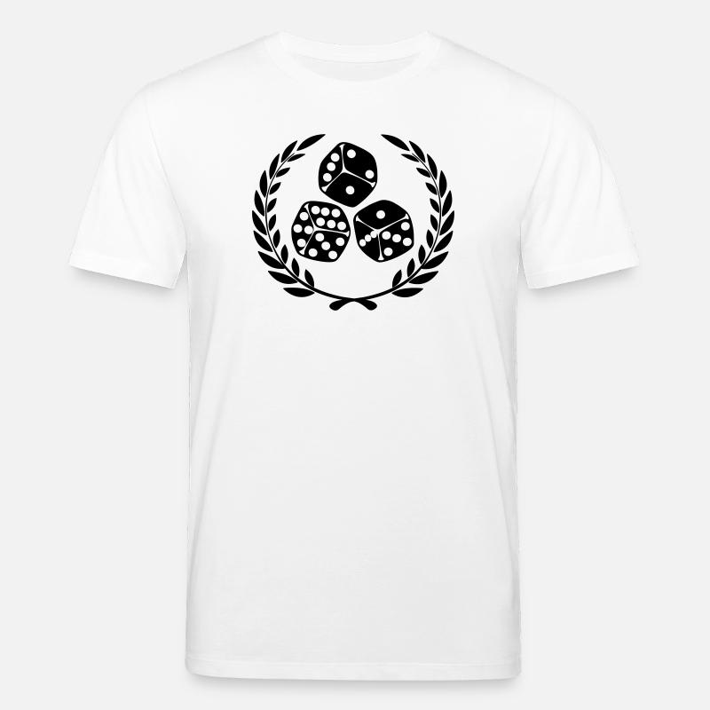 Würfel im Lorbeerkranz - Stanley/Stella Unisex Bio-T-Shirt CREATOR  - Weiß