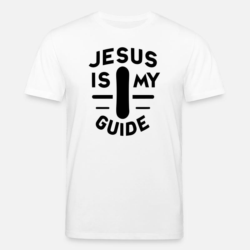 Jésus est mon guide - Snowboard - T-shirt bio CREATOR Stanley/Stella Unisexe - blanc
