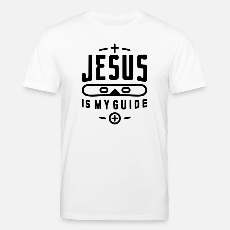Jesus is my guide - Stanley/Stella CREATOR Unisex Organic T-Shirt - white