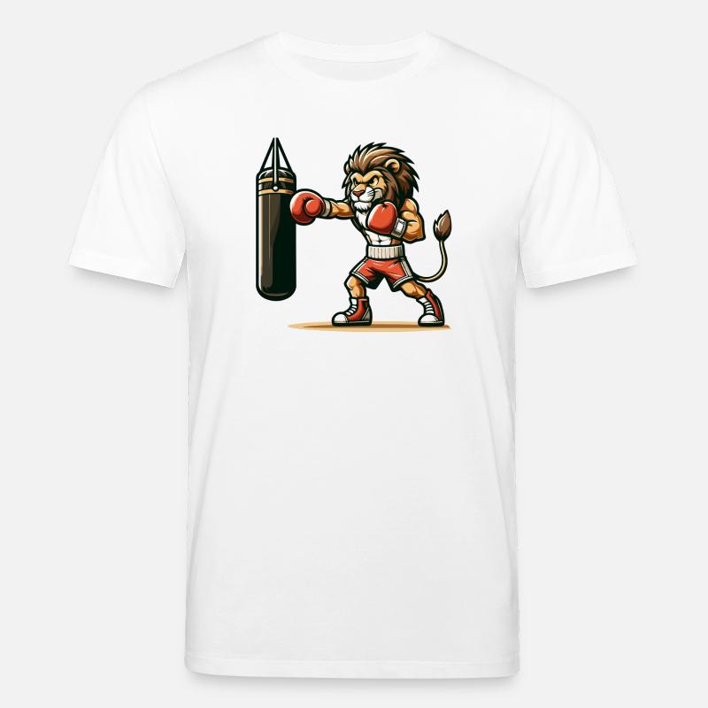 Punchline King: Der Boxlöwe - Stanley/Stella Unisex Bio-T-Shirt CREATOR  - Weiß