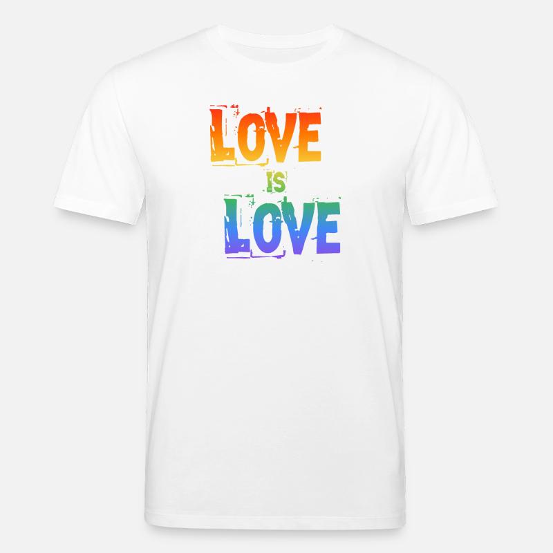 L’amour, c’est l’arc-en-ciel - T-shirt bio CREATOR Stanley/Stella Unisexe - blanc