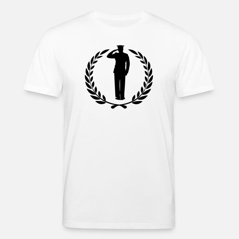 Respekt Gruß im Lorbeerkranz 2 - Stanley/Stella Unisex Bio-T-Shirt CREATOR  - Weiß