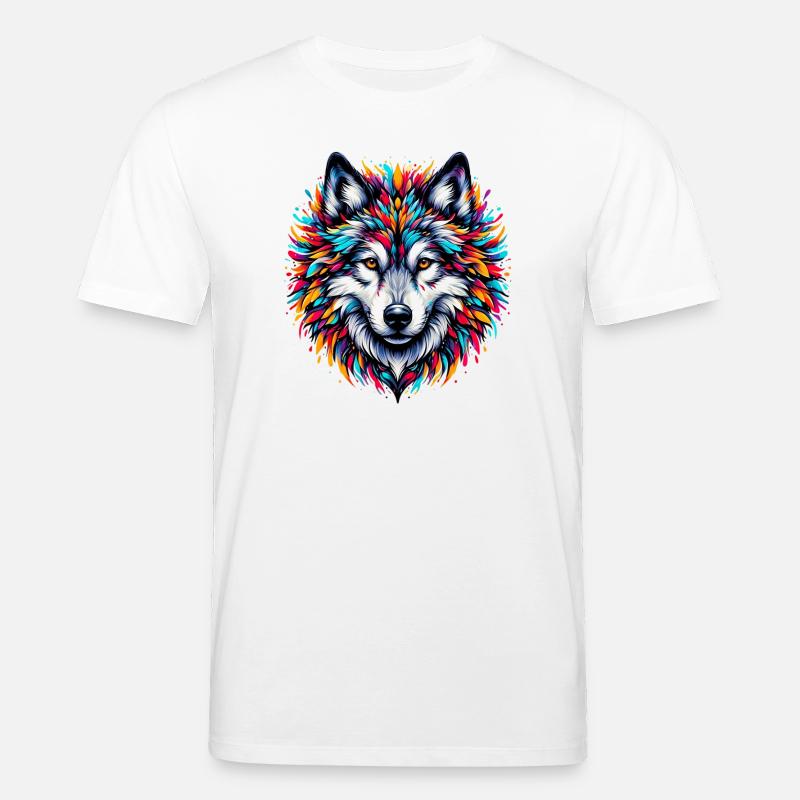Wolf - Stanley/Stella CREATOR Unisex Organic T-Shirt - white