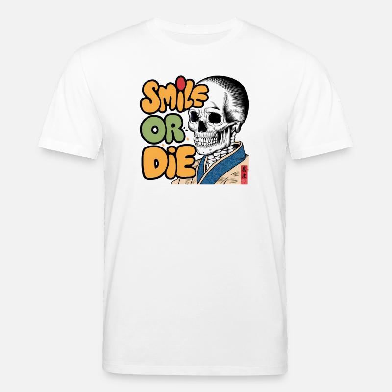 Skeletor avec un message optimiste - T-shirt bio CREATOR Stanley/Stella Unisexe - blanc