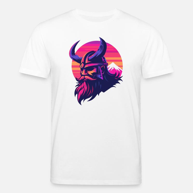 Viking synthwave 3 - T-shirt bio CREATOR Stanley/Stella Unisexe - blanc