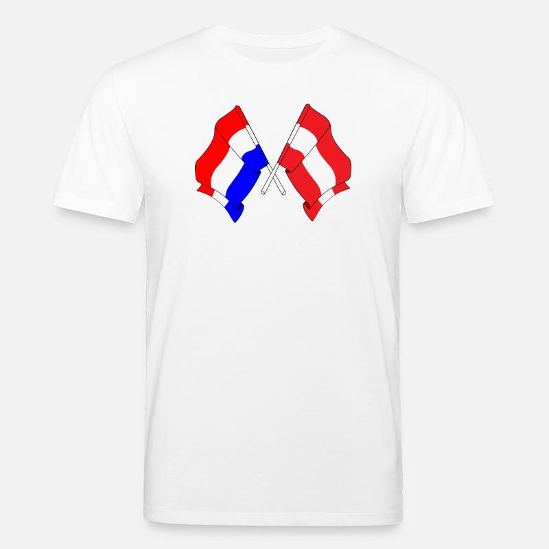 Drapeau Pays-Bas, drapeau Autriche - T-shirt bio CREATOR Stanley/Stella Unisexe - blanc