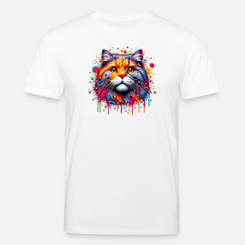 Katze - Stanley/Stella Unisex Bio-T-Shirt CREATOR  - Weiß