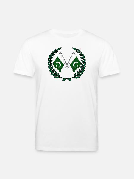 Flags Pakistan in laurel wreath - Stanley/Stella CREATOR Unisex Organic T-Shirt - white