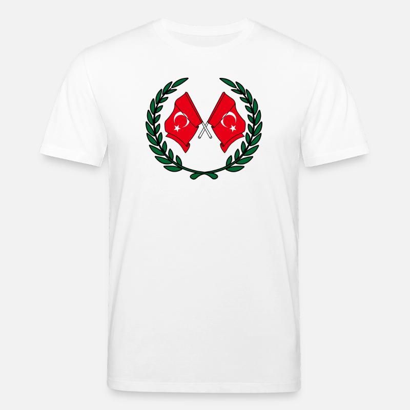 Truthahn im Lorbeerkranz - Stanley/Stella Unisex Bio-T-Shirt CREATOR  - Weiß