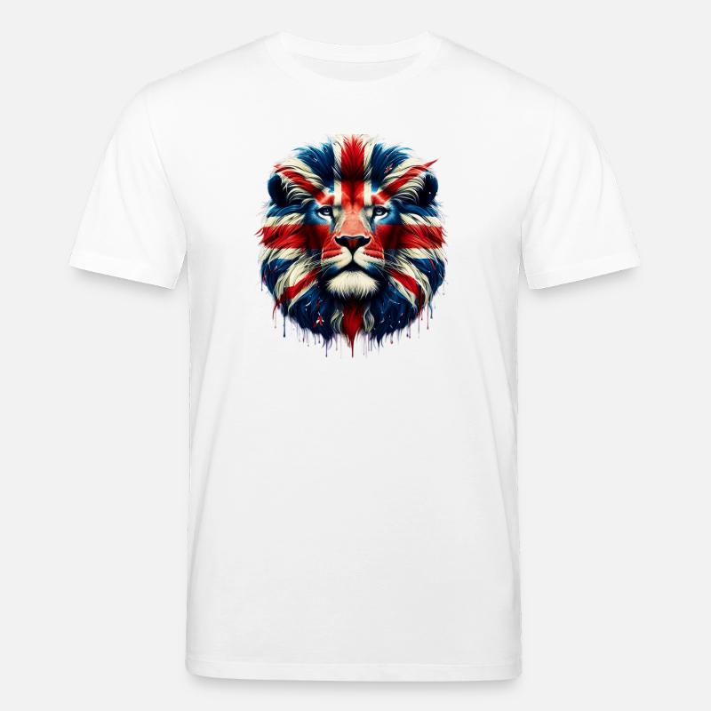 Britischer Englischer Löwe - Stanley/Stella Unisex Bio-T-Shirt CREATOR  - Weiß
