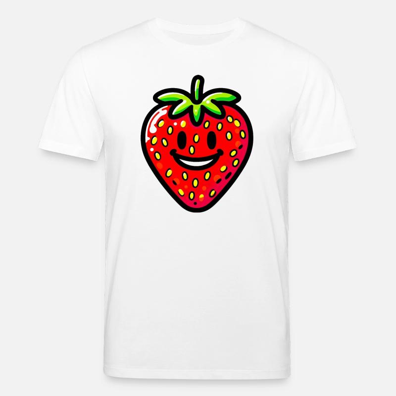 Erdbeer-Erdbeeren - Stanley/Stella Unisex Bio-T-Shirt CREATOR  - Weiß