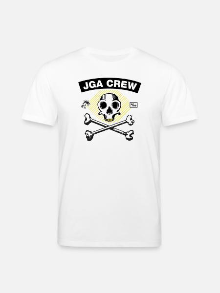 JGA Crew - Skull and Bones - Stanley/Stella Unisex Bio-T-Shirt CREATOR - Weiß