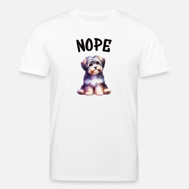Havanese Nope Hundchen Farbenspiel - Stanley/Stella Unisex Bio-T-Shirt CREATOR  - Weiß