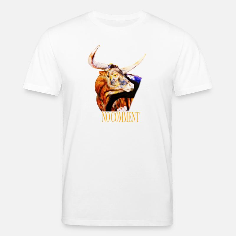 Wasserfarbener Stier – No Comment - Stanley/Stella Unisex Bio-T-Shirt CREATOR  - Weiß