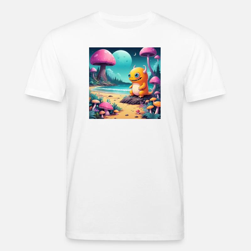 Kleines Monster am Märchenstrand - Stanley/Stella Unisex Bio-T-Shirt CREATOR  - Weiß