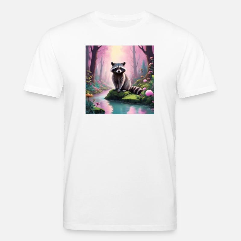 Waschbär - Stanley/Stella Unisex Bio-T-Shirt CREATOR  - Weiß