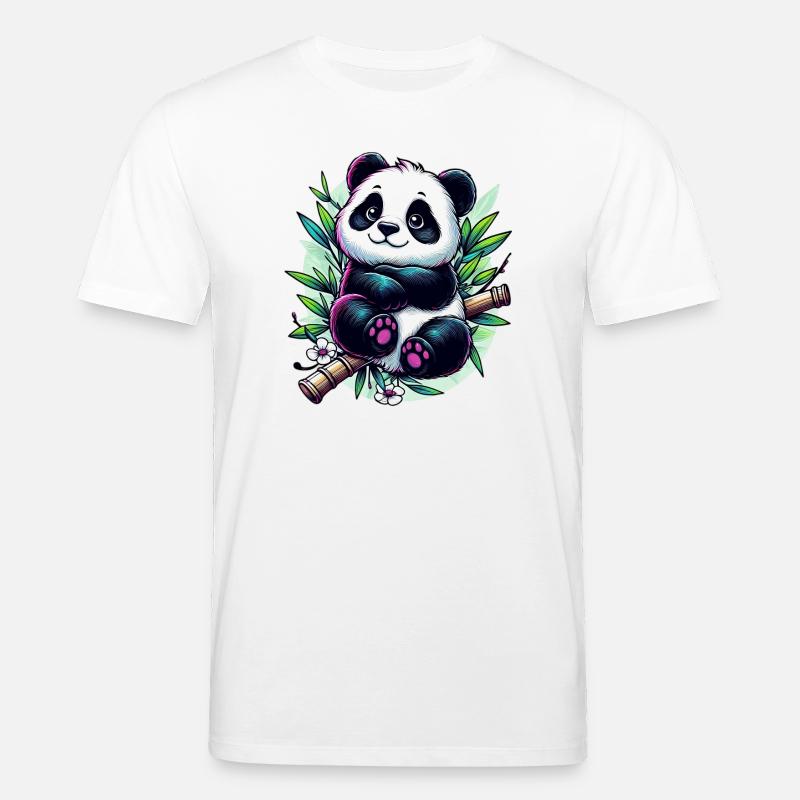 Panda - Stanley/Stella CREATOR Unisex Organic T-Shirt - white
