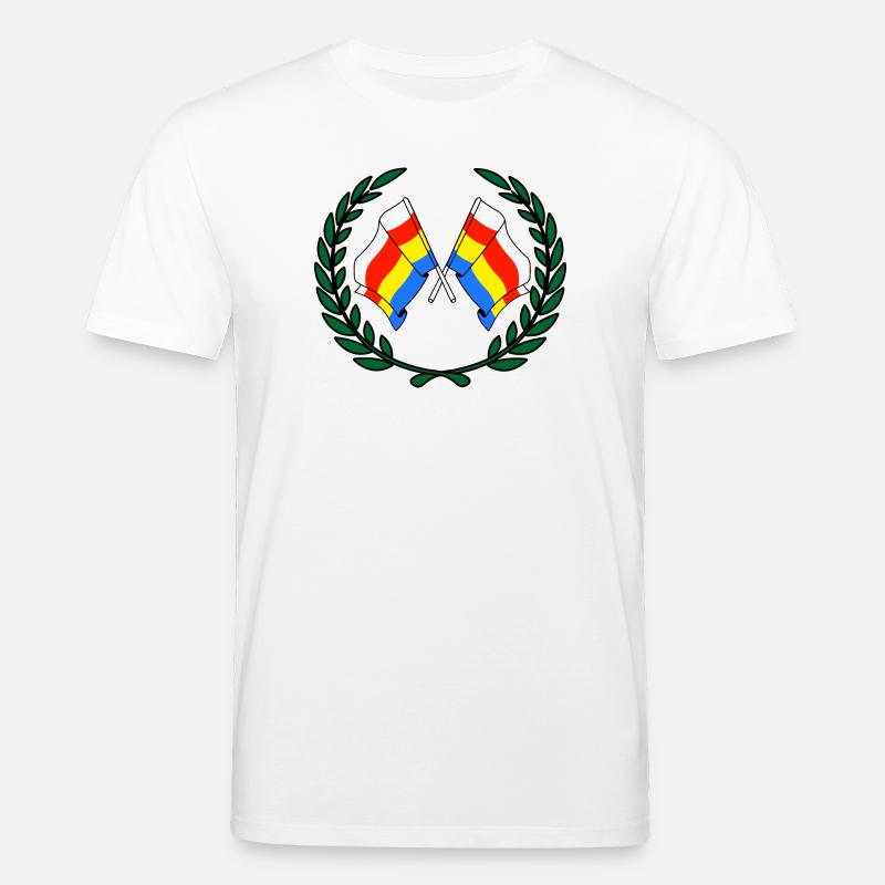 Drapeaux Couronne de laurier Podlaskie - T-shirt bio CREATOR Stanley/Stella Unisexe - blanc