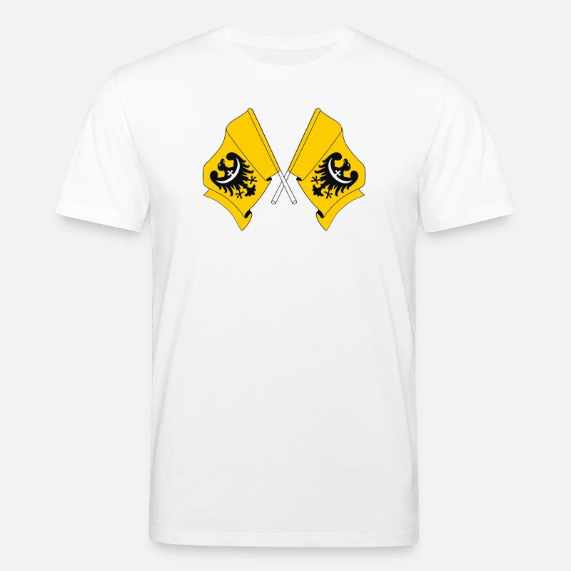 Deux drapeaux de Basse-Silésie - T-shirt bio CREATOR Stanley/Stella Unisexe - blanc