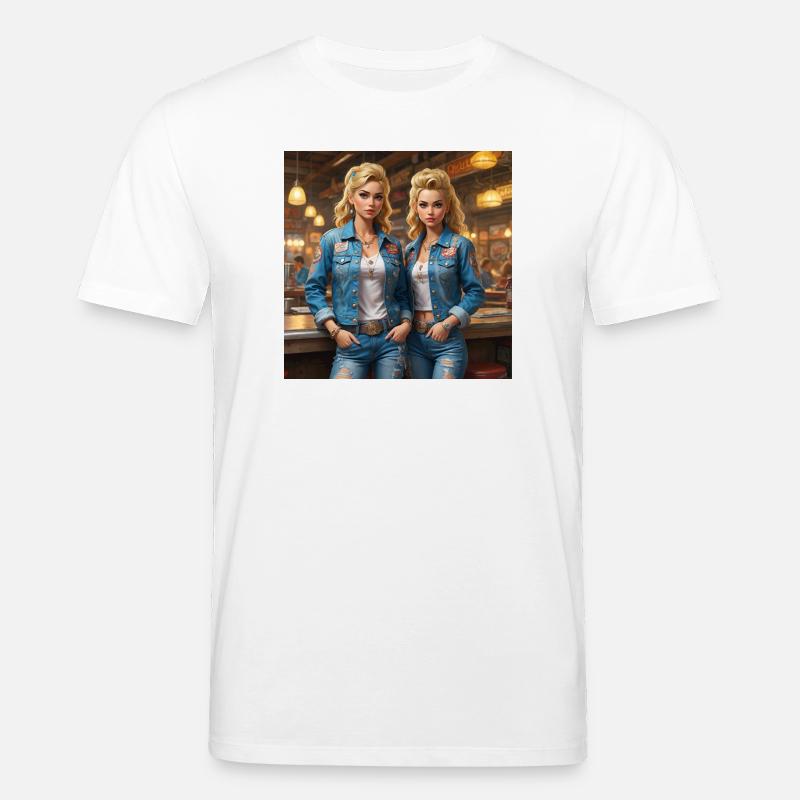 Diner Denim Duette - Stanley/Stella Unisex Bio-T-Shirt CREATOR  - Weiß