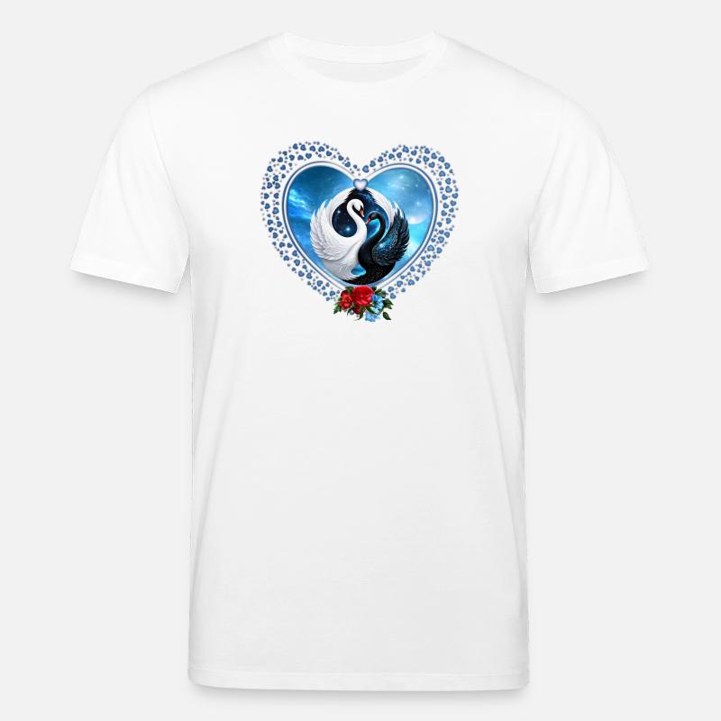 Schwarzer Schwan und Weißer Schwan - Stanley/Stella Unisex Bio-T-Shirt CREATOR  - Weiß