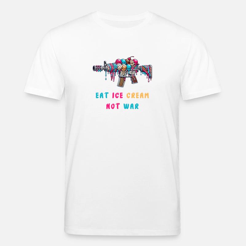 Eiscreme statt Krieg - Stanley/Stella Unisex Bio-T-Shirt CREATOR  - Weiß