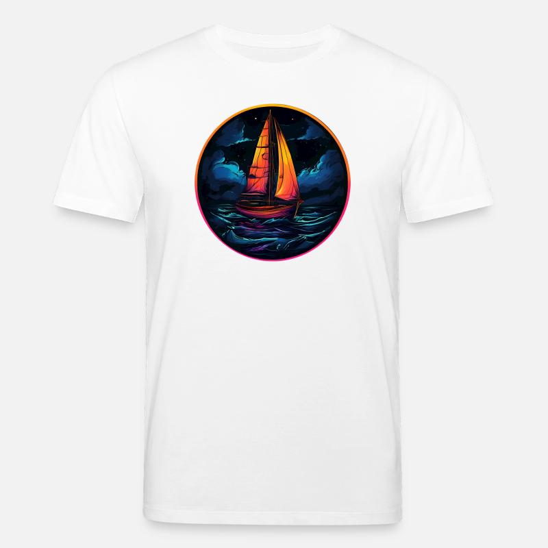 Neonsegler am Abendsee - Stanley/Stella Unisex Bio-T-Shirt CREATOR  - Weiß